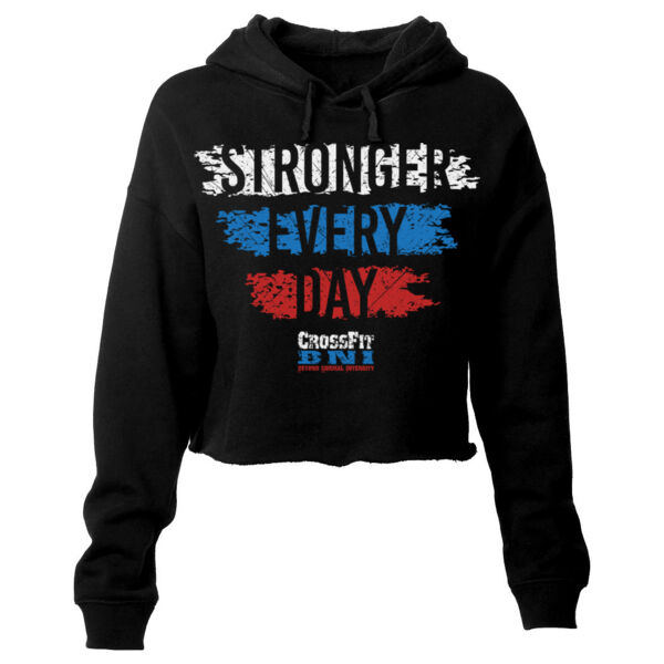 STRONGER EVERY DAY - WOMEN'S CROP HOODIE - $T57VSG$ Thumbnail